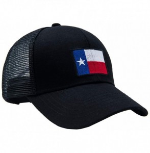 Baseball Caps Texas Hats Texas Lag Patch Baseball Cap - Black Trucker Mesh Snapback Hats - CP193WHLAGU