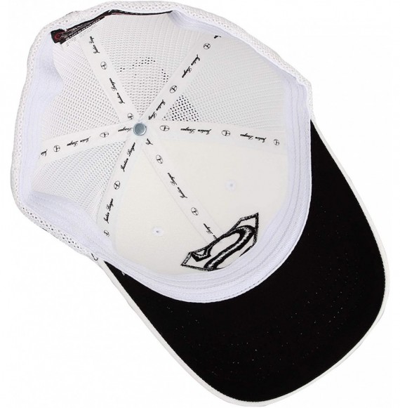 Baseball Caps Superman Shield Embroidery Baseball Cap Mesh Hat ACM1206 - White - CG18URU60OK