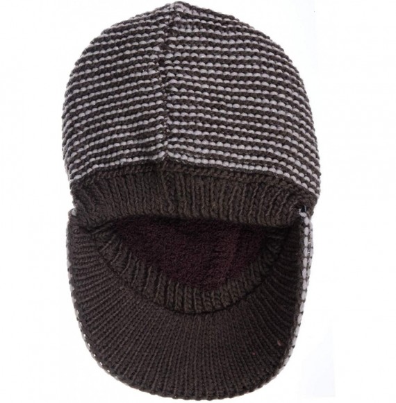 Skullies & Beanies Winter Fashion Knit Cap Hat for Women- Peaked Visor Beanie- Warm Fleece Lined-Many Styles - Grown-lurex - ...