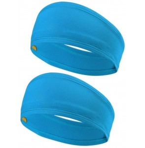 Headbands Sweatband with Silicone Sweat Strip Headband Workout Sweatband Headband for Men and Women Unisex 2 Pack - C718MEU2XEC