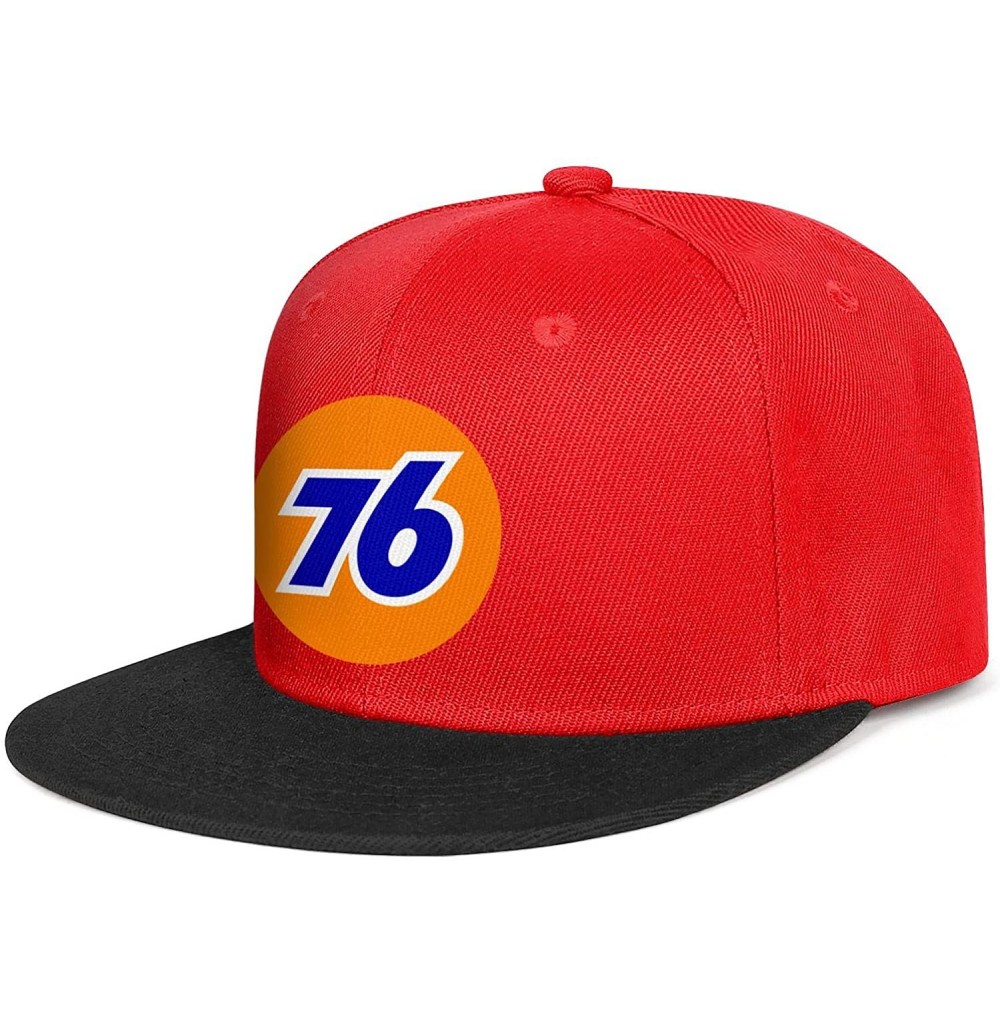 Baseball Caps Men/Women Print One Size Oil Logo Gas Station Plain Hat Flat Brim Baseball Cap - Red-27 - CK18W0C59XK