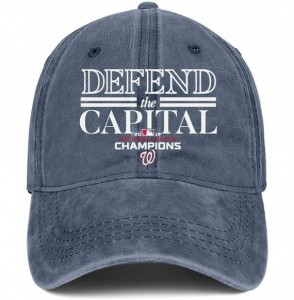 Baseball Caps Unisex Men's Women Denim 2019-National-League-Champion- Cap Stylish Cowboy Hats Athletic Caps - Blue-6 - CC18A8...