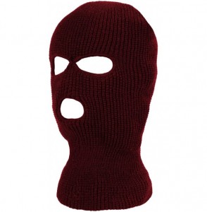 Balaclavas 3-Hole Knitted Full Face Cover Ski Mask- Adult Winter Balaclava Warm Knit Full Face Mask for Outdoor Sports - C618...