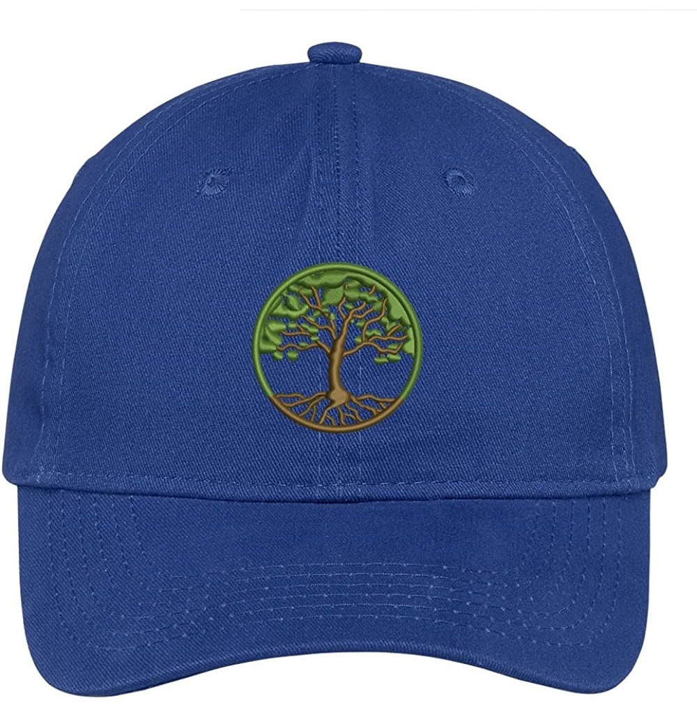 Baseball Caps Tree of Life Embroidered Cap Premium Cotton Dad Hat - Royal - CA182OO22W8