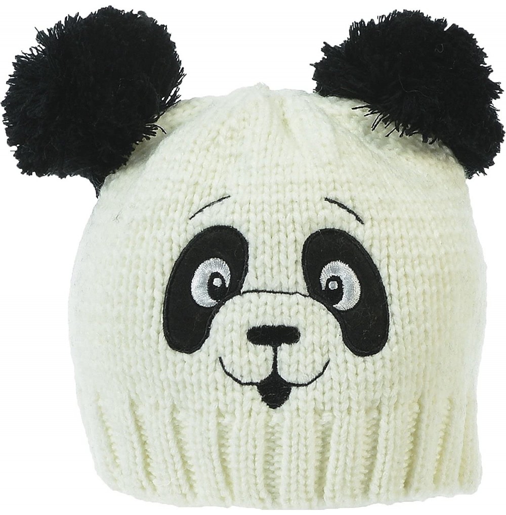 Skullies & Beanies Women Panda Knitted Hat Animal Beanie White NO Lined Winter - 01 White - C9187EXROGS