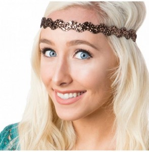 Headbands Women's Bling Glitter Adjustable No Slip Bulk Headbands Gift Sets 10pk - Wave Neutral 10pk - CZ12ID6YNPH