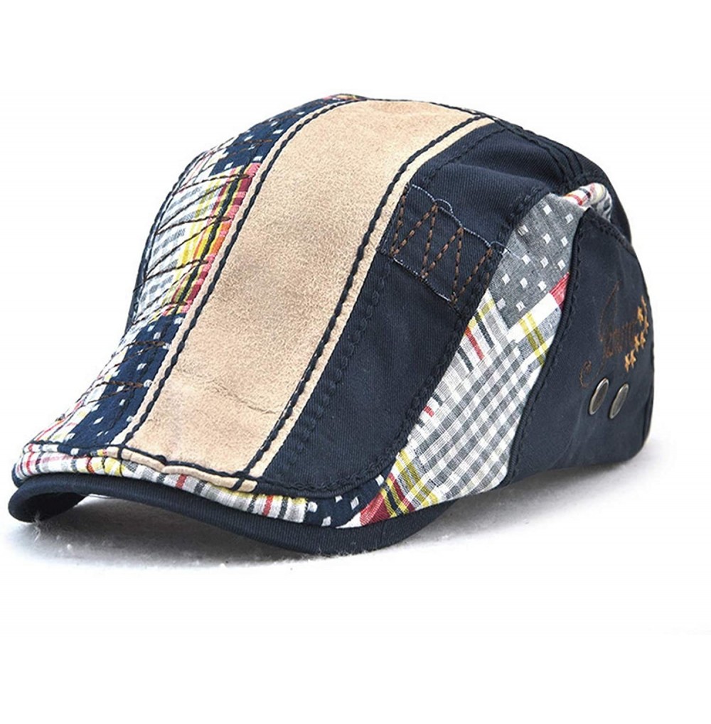 Cuekondy Mens Flat Cap Newsboy Ivy Irish Hats Casual Breathable Beret Summer Visor Hat Sunhat Cabbie Driving Hat