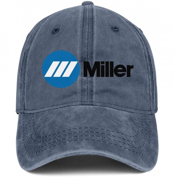 Baseball Caps Mens Miller-Electric- Baseball Caps Vintage Adjustable Trucker Hats Golf Caps - Blue-43 - CE18ZLHDE6S