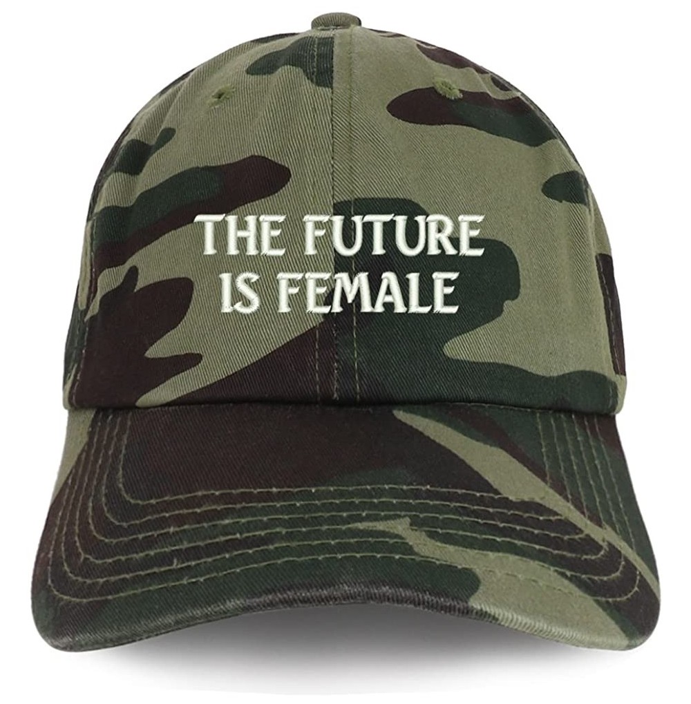 Baseball Caps The Future is Female Embroidered Low Profile Adjustable Cap Dad Hat - Camo - CJ18C7E08QT
