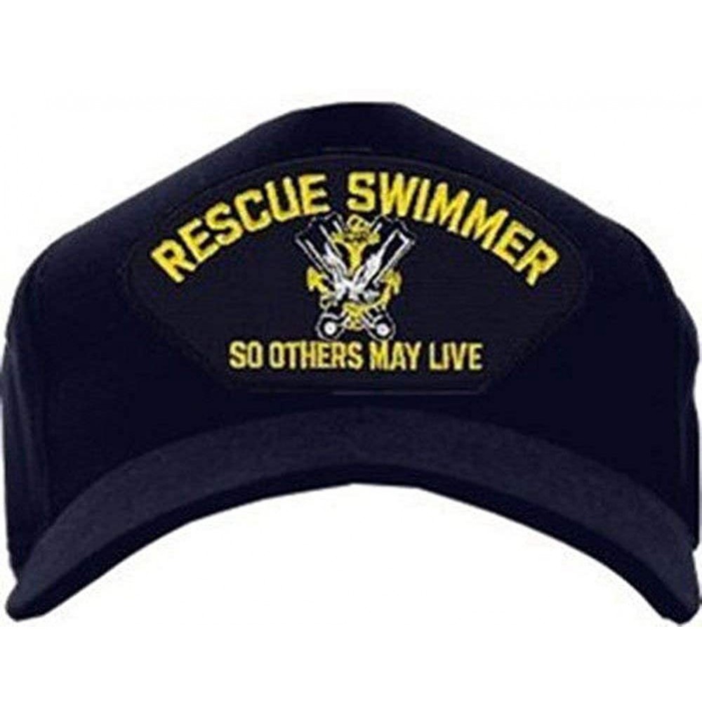 Baseball Caps U.S. Navy Rescue Swimmer Baseball Cap- Black- One Size Fits Most - CN12II48733