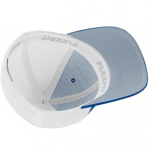 Baseball Caps Mesh Back Flex-Fit Trucker Style Caps - True Royal/ White - C0126M5457H
