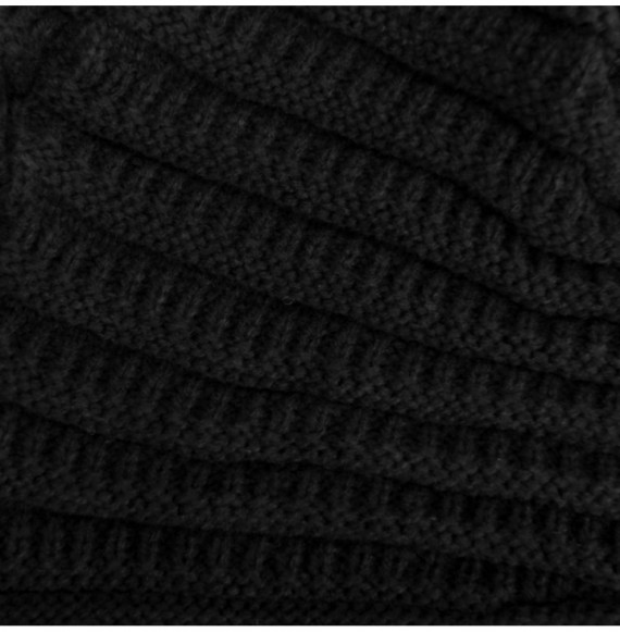 Skullies & Beanies Beanie Unisex Winter Cozy Cable Knit Hat for Women/Men - Black - CC18Z0M4C2K