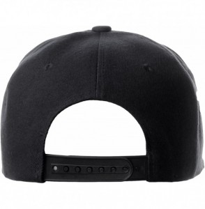 Baseball Caps Classic Snapback Hat Custom A to Z Initial Raised Letters- Black Cap White Black - Initial M - CK18G4I0ZWC