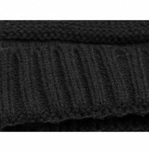 Skullies & Beanies Winter Hats for Womens Knit Slouchy Skullies Beanies Ski Caps with Faux Fur Pom Pom Bobble - CY18Y64C5YN