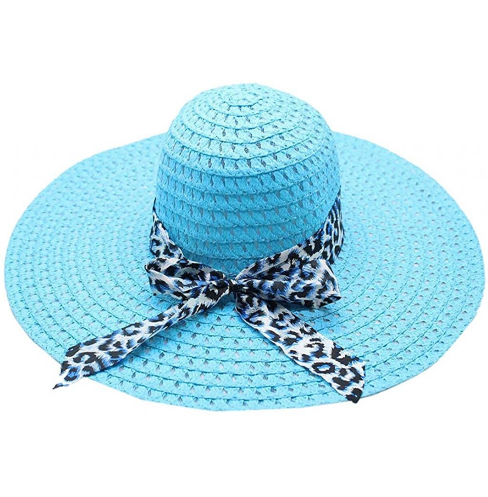 Sun Hats Womens Big Bowknot Brim Straw Wide New Hat Floppy Roll up Beach Cap Sun Hat Folding Beach Cap - Q - CN18NL7O9UK
