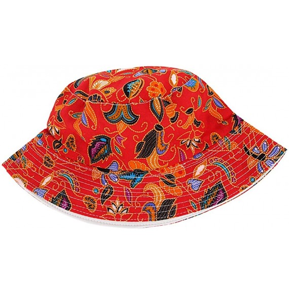 Bucket Hats Women Girls Cotton Leopard Print Reversible Bucket Hat Summer Double Sides Packable Hat for Outdoor Travel - Red ...