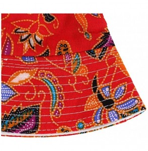 Bucket Hats Women Girls Cotton Leopard Print Reversible Bucket Hat Summer Double Sides Packable Hat for Outdoor Travel - Red ...