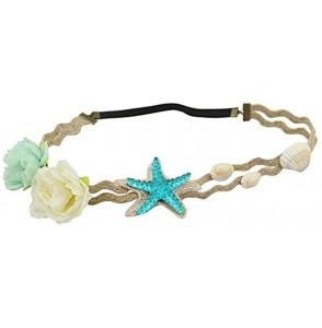 Headbands Women's Sea Star Headbands Hairbands for Sandbeach Holiday and Photography - Flower Shell - CJ18258QC5E