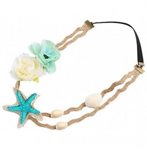 Headbands Women's Sea Star Headbands Hairbands for Sandbeach Holiday and Photography - Flower Shell - CJ18258QC5E