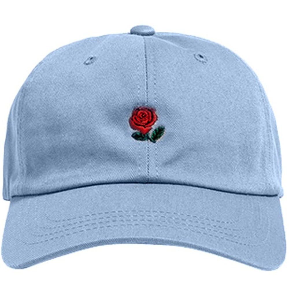 Baseball Caps Baseball Hat- 2019 New Women Embroidered Baseball Cap Summer Snapback Caps Hip Hop Hats - ✪light Blue - CS18O03...