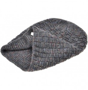 Skullies & Beanies Unisex Trendy Double Layers Reversible Warm Oversized Cable Knit Slouchy Beanie - Grey - CI186XSER0X