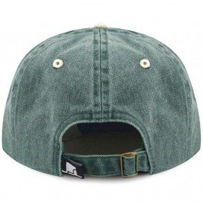 Baseball Caps 100% Cotton Pigment Dyed Low Profile Dad Hat Six Panel Cap - 5. Green Beige - C212O27VMSA