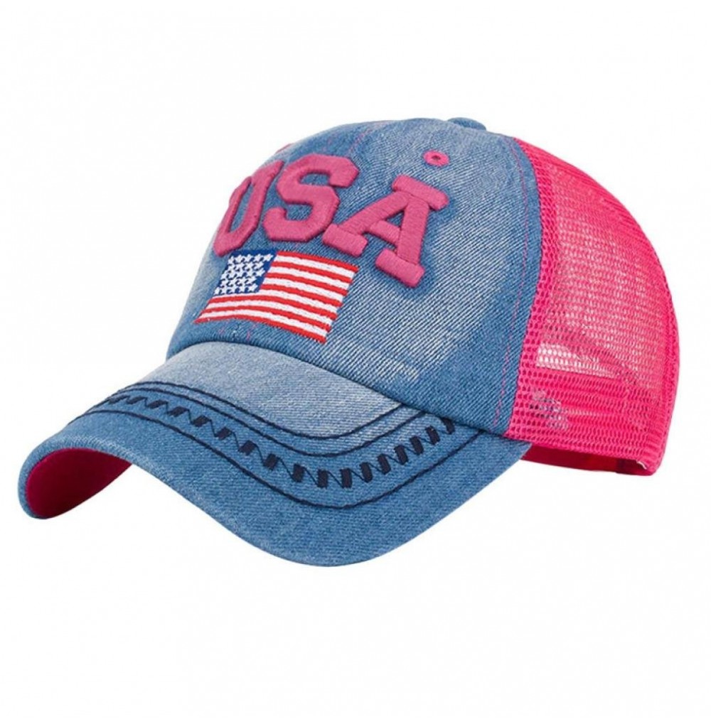 Baseball Caps Clearance Todaies American Baseball Snapback - Hot Pink - CJ188A7CXG3