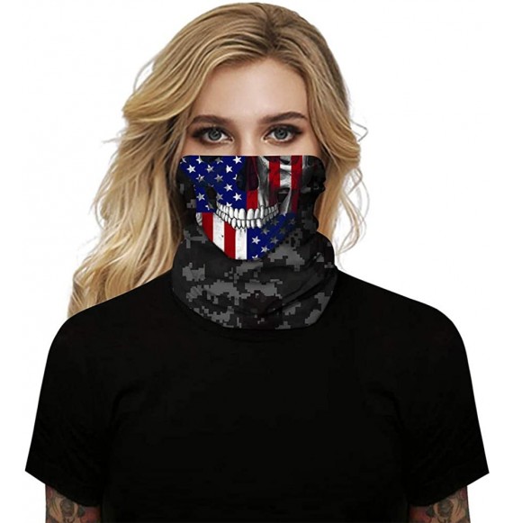 Balaclavas Multifunctional Seamless Face Mask Bandanas Headband Neck Gaiter for Dust-Sun UV Protection - American Flag 8 - CA...