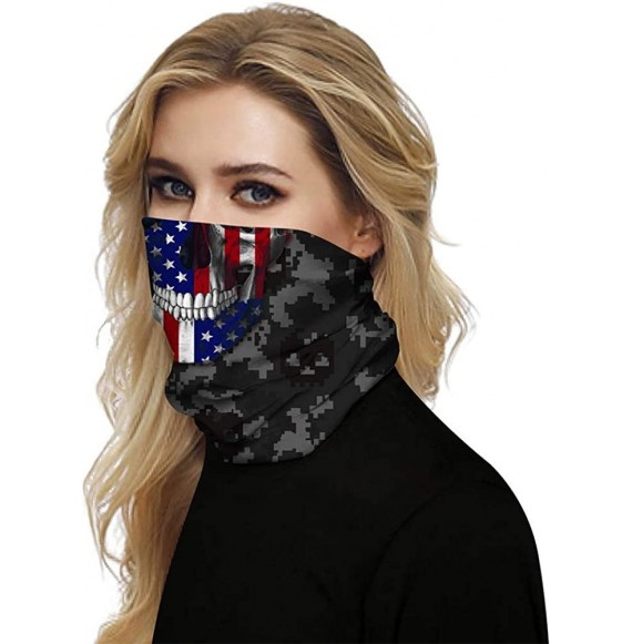Balaclavas Multifunctional Seamless Face Mask Bandanas Headband Neck Gaiter for Dust-Sun UV Protection - American Flag 8 - CA...
