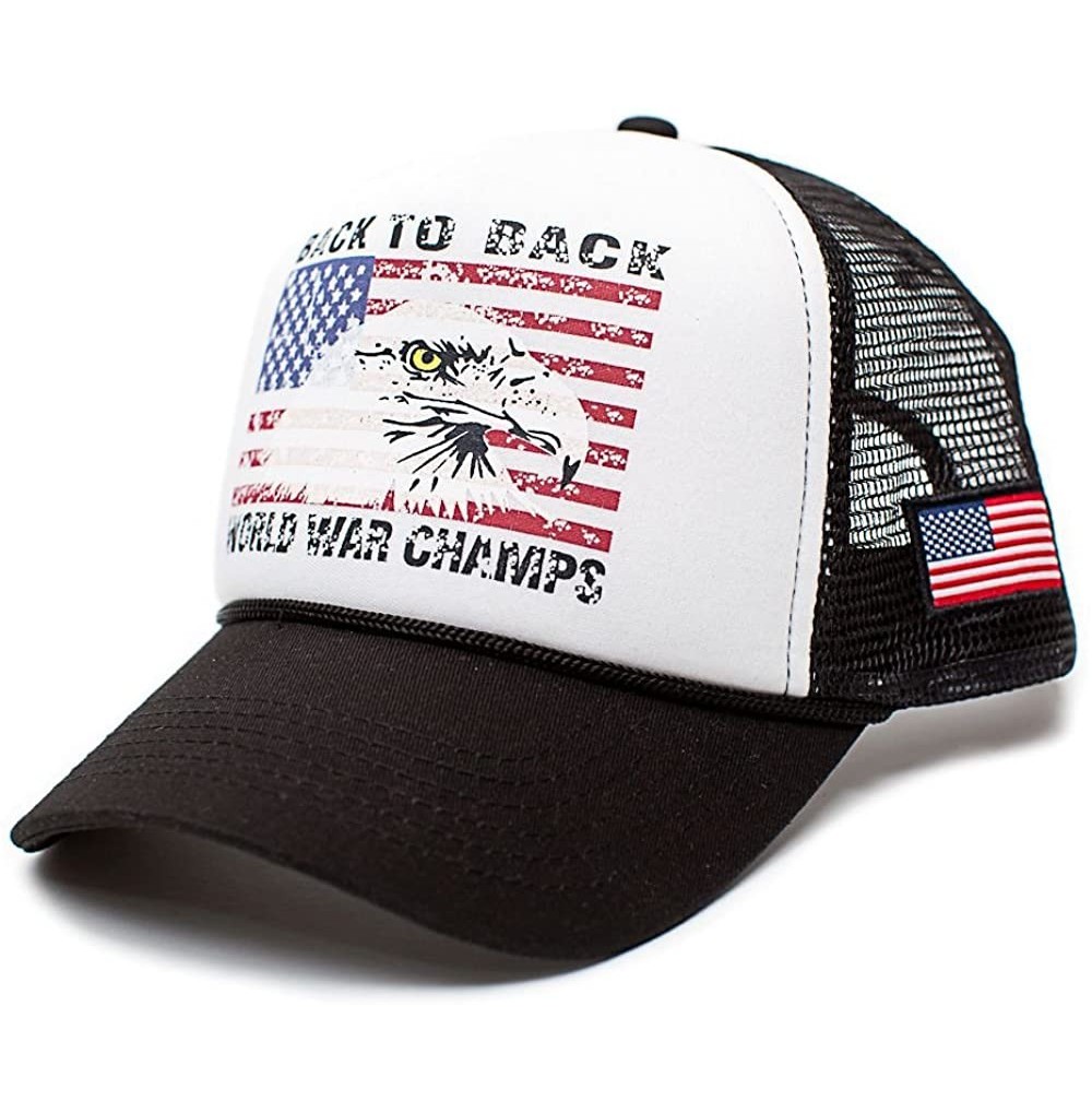 Baseball Caps Eagle Unisex-Adult Trucker Hat -One-Size - Black/White/Black - C511LEWP68V