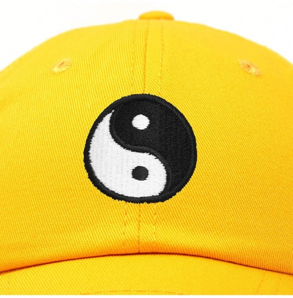 Baseball Caps Ying Yang Dad Hat Baseball Cap Zen Peace Balance Philosophy - Gold - CT18XOC00EX