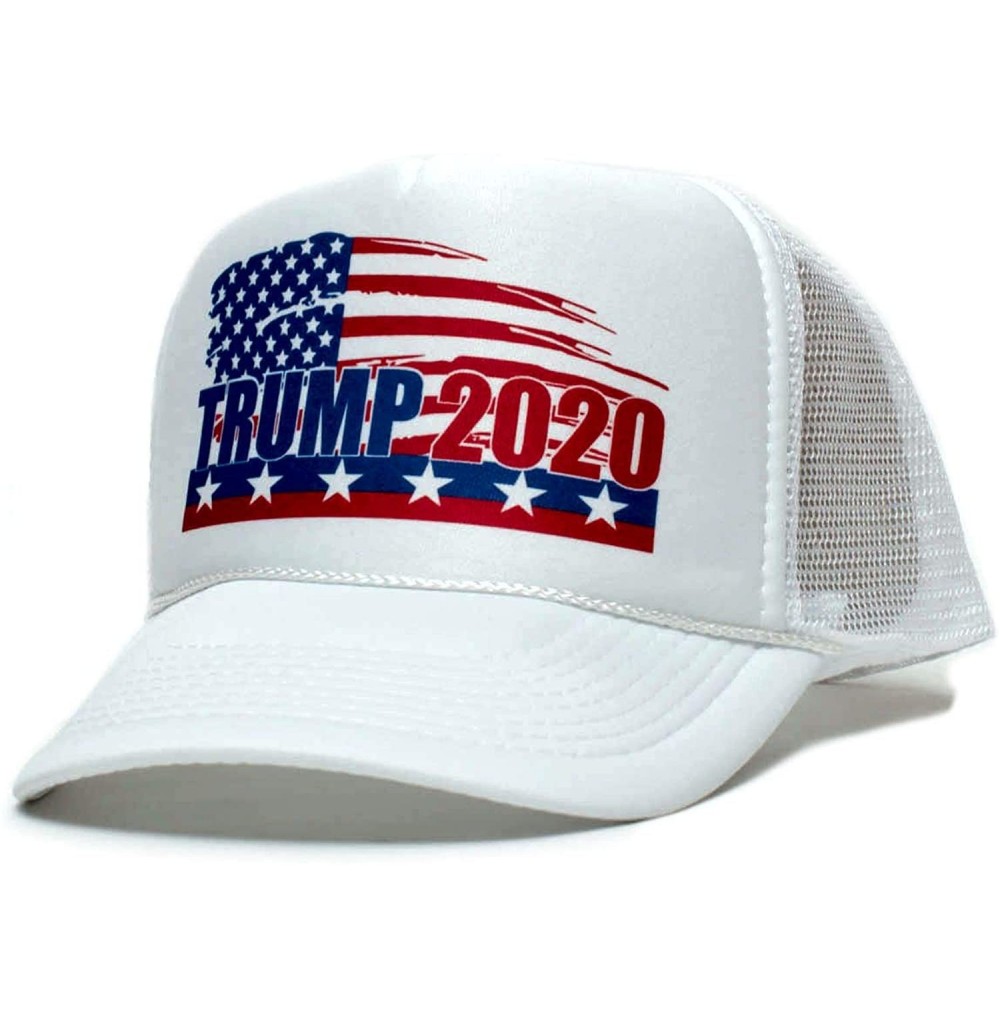 Baseball Caps Trump 2020 Election Hat Adult One-Size Republican Cap President MAGA Patriotic Multi - White/White - CI18QCSM7RT