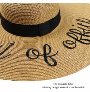 Sun Hats Womens Big Bowknot Straw Hat Floppy Foldable Roll up Beach Cap Sun Hat UPF 50+ - Ae Out of Office - Khaki - C91947MHN3D