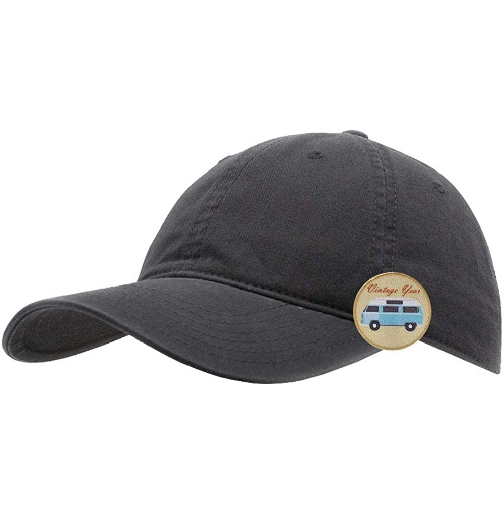 Baseball Caps Classic Washed Cotton Twill Low Profile Adjustable Baseball Cap - Charcoal Gray - CH12LENKEB3