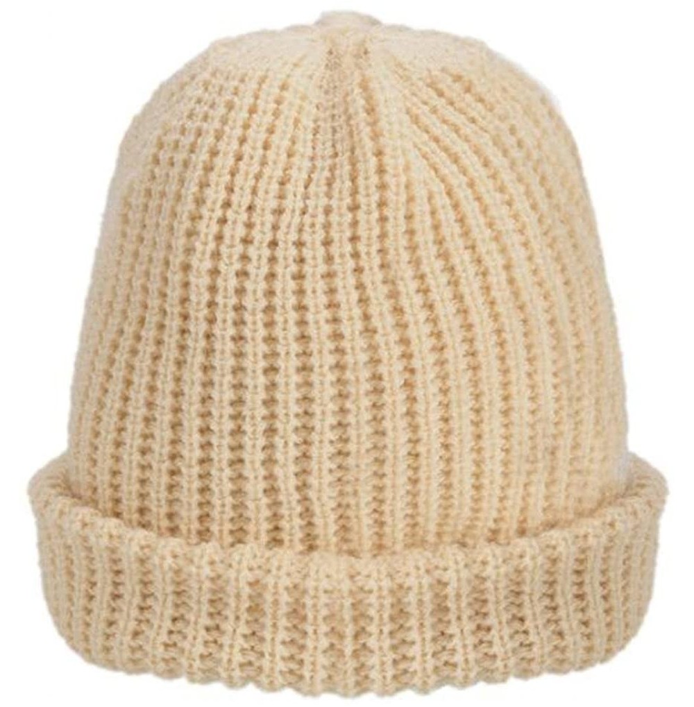Skullies & Beanies Beanie Oversized Cap-Unisex Cable Knit Crochet Hat Chunky Soft Slouchy Warm Baggy Beanie Ski Hats - Beige ...