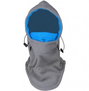 Balaclavas Double Layers Thicken Warm Full Face Cover Winter Ski Mask - Greyblue - C9125M03FTR