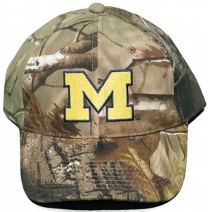Baseball Caps University Michigan Wolverines Buckle Back Hat Woodland Camo Cap - CM11M94YRRT