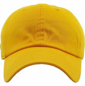 Baseball Caps Dad Hat Adjustable Plain Cotton Cap Polo Style Low Profile Baseball Caps Unstructured - Gold - CY12FOW5NMP