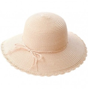 Sun Hats Cute Girls Sunhat Straw Hat Tea Party Hat Set with Purse - Adult-bare Pink 3 - CD193X2RO6E