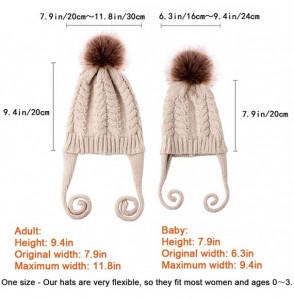 Skullies & Beanies Parent Child Mother Daughter Knitted Crochet - C-grey - CU18Y2HMS8Y