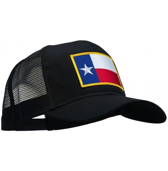 Baseball Caps Texas State Flag Patched Mesh Cap - Black - CD11TX7FU53