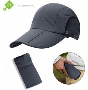 Sun Hats Sun Caps Fishing Hats UPF 50+ with Neck Flap Face Cover Sun Cap for Men Women Summer Outdoor Hat - Light Grey - CX18...