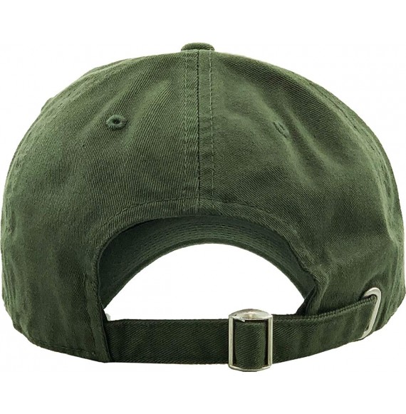 Baseball Caps Dad Hat Adjustable Plain Cotton Cap Polo Style Low Profile Baseball Caps Unstructured - Olive - C512FOW5NAV