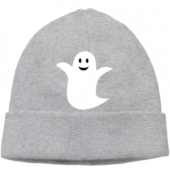 Skullies & Beanies Beanie Hat Happy Ghost Warm Skull Caps for Men and Women - Gray - CN18KI7NISO