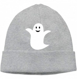 Skullies & Beanies Beanie Hat Happy Ghost Warm Skull Caps for Men and Women - Gray - CN18KI7NISO