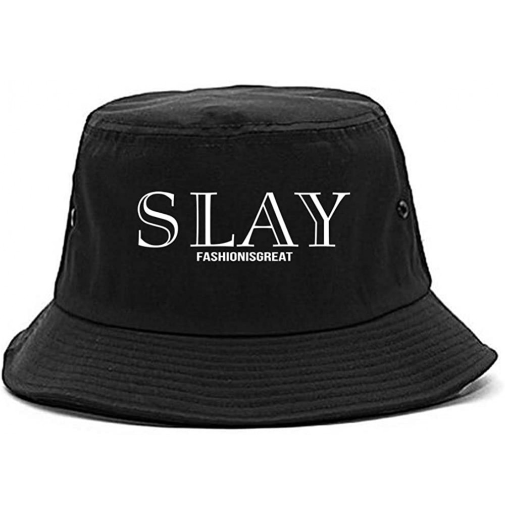 Bucket Hats Slay Fashion is Great Womens Bucket Hat - Black - CZ12B5OMNX3