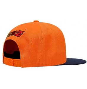 Baseball Caps Snapback Flat Hip hop hat Casual Baseball Cap Men and Women Snapback Cap - Orange&navy 2 - CW18QS398E6