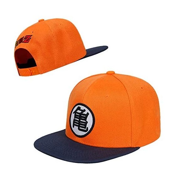 Baseball Caps Snapback Flat Hip hop hat Casual Baseball Cap Men and Women Snapback Cap - Orange&navy 2 - CW18QS398E6