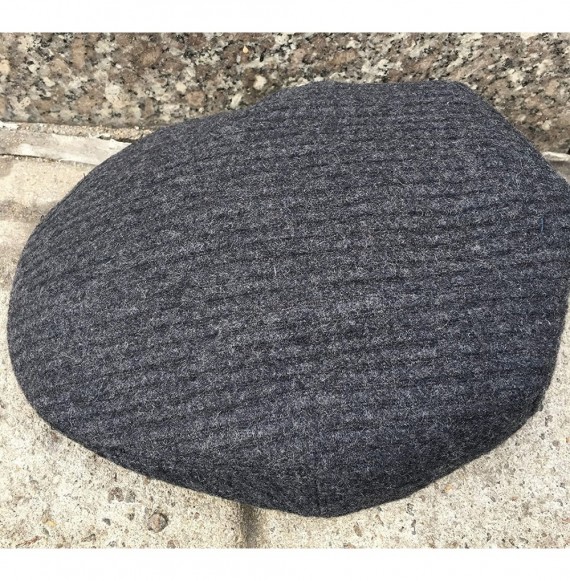 Newsboy Caps Men's Premium 100% Wool Classic Ivy Newsboy Collection Hat - Charcoal Gray - CT12BQVVY2V