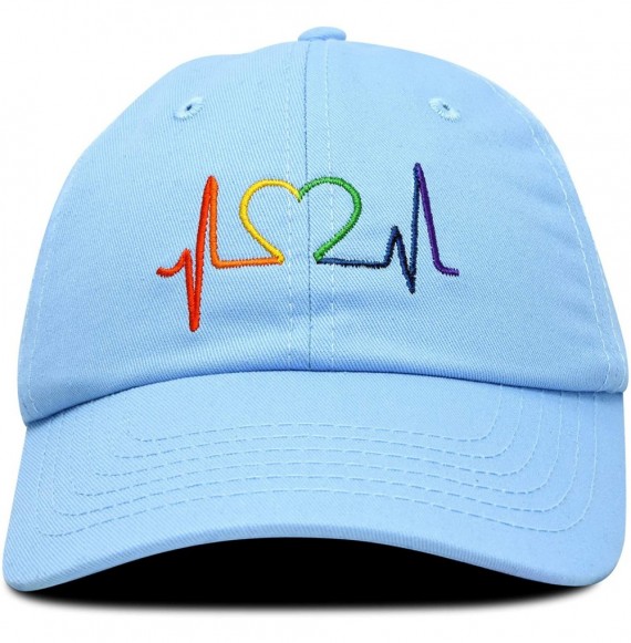 Baseball Caps Heartbeat RN Nurse Hat EKG Baseball Cap Medical Fitness - Light Blue-rainbow - CK18OH2UDX6